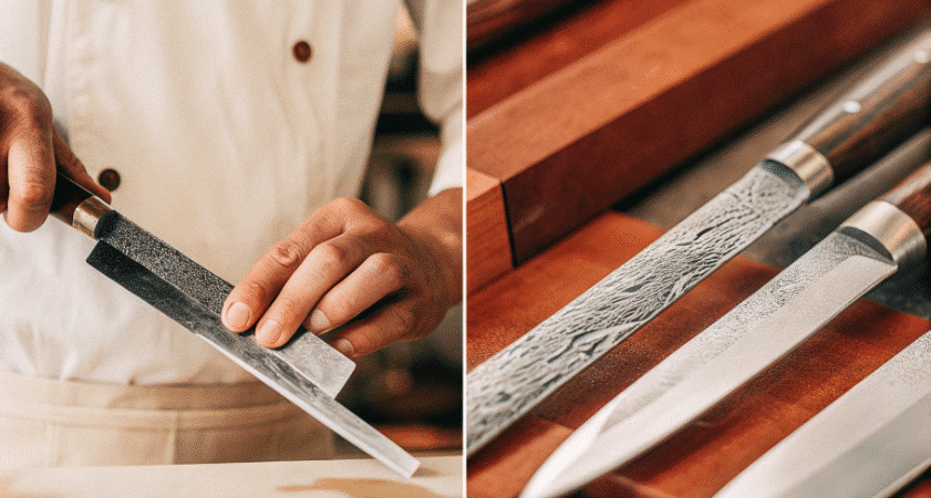 Chef showcasing takamura knives.