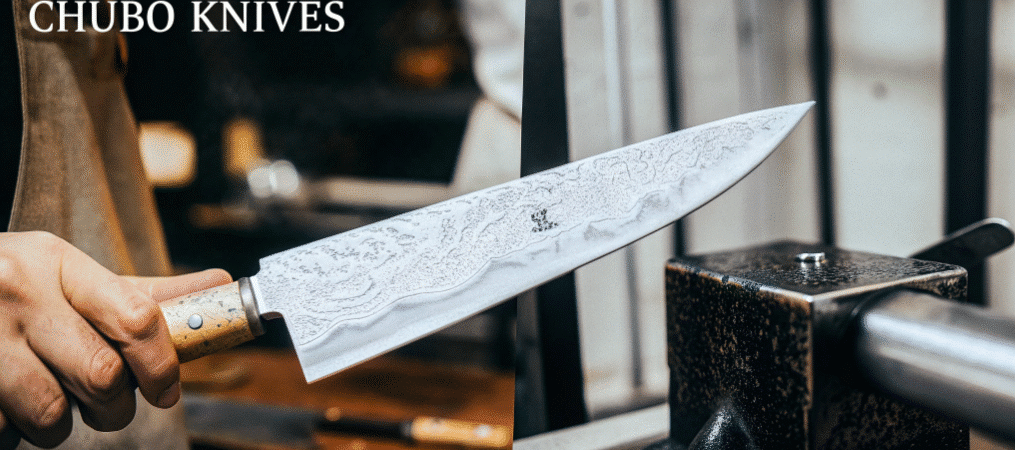 A person holding a Chubo Knive.
