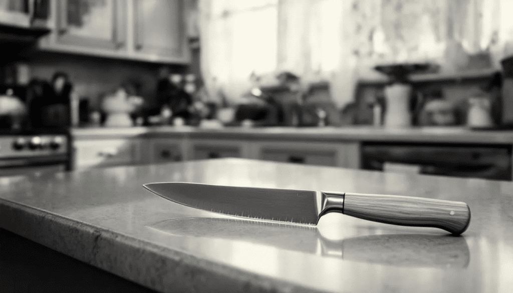 image - Japanes Knives Tips The image depicts a collection of Ginsu knives displayed in a stylish bamboo block, showcasing their premium Japanese stainless steel blades with sharp edges. The knives are designed for various kitchen tasks, emphasizing their durability and precision, making them a popular choice for chefs and home cooks alike.